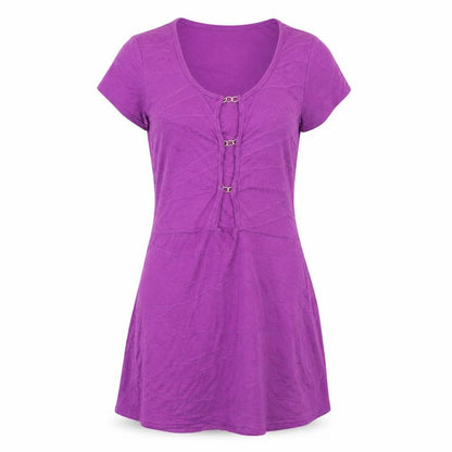 PRETTYLITTLETHING Womens Purple Polyester A-Line Size 12 Round Neck Pullover