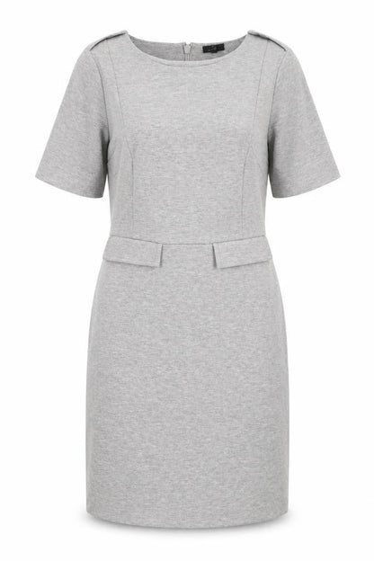 Next Womens Grey Polyester Shift Size 12 Round Neck Zip