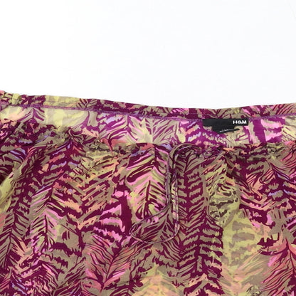 H&M Womens Multicoloured Animal Print Polyester Basic Blouse Size S Off the Shoulder