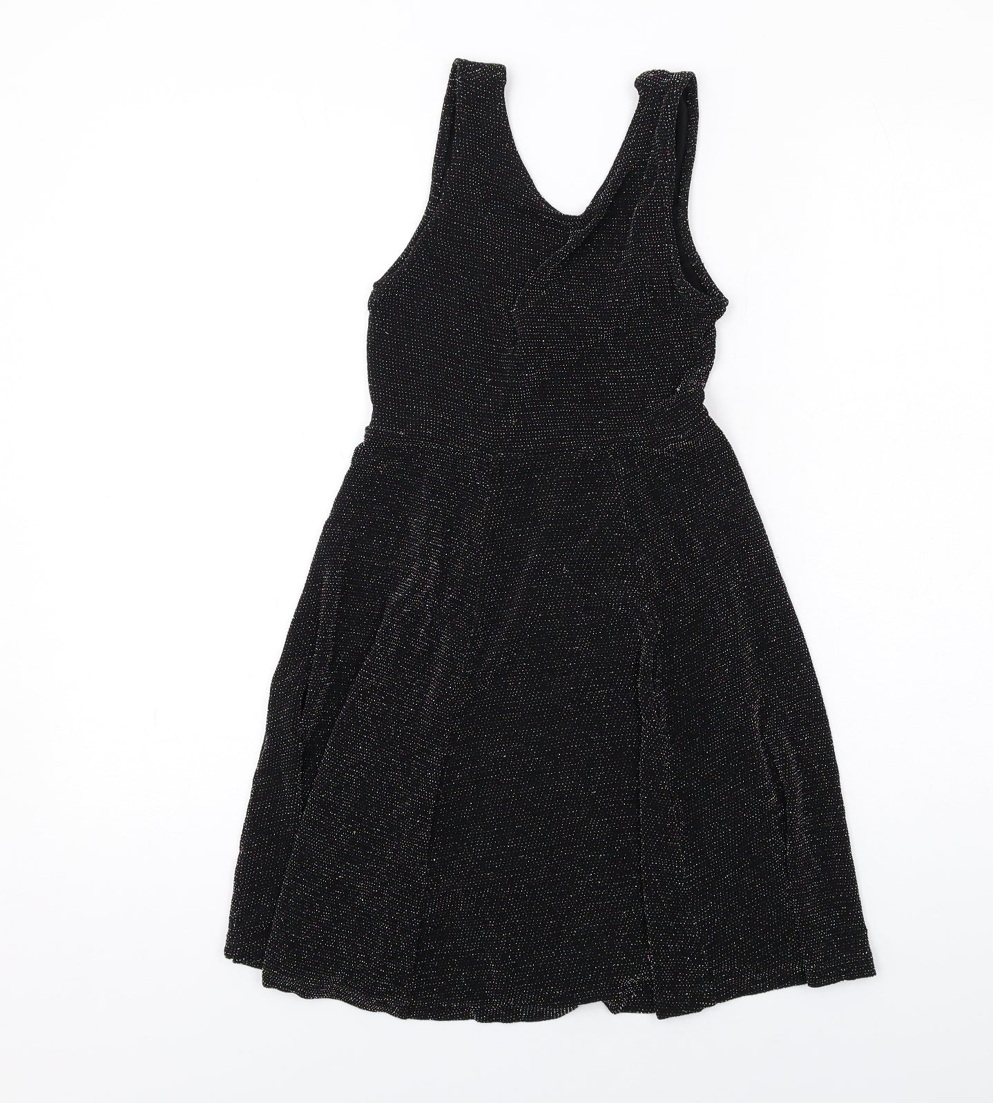 River Island Womens Black Polyester Fit & Flare Size 6 Scoop Neck Pullover
