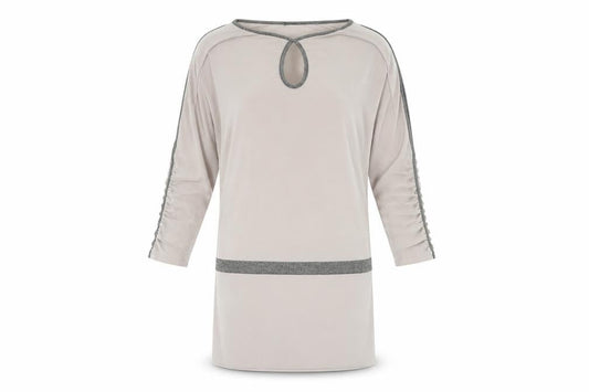 Rinascimento Womens Beige Polyester Jumper Dress Size M Boat Neck Pullover