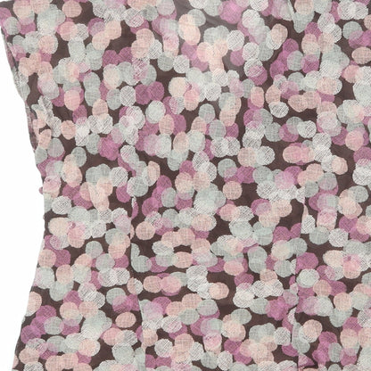 Marks & Spencer Womens Multicoloured Geometric Viscose Basic Blouse Size 12 V-Neck