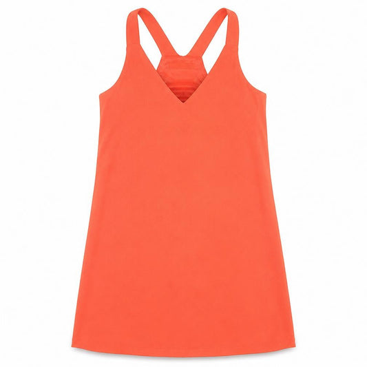 Mango Womens Red Polyester Tank Dress Size M V-Neck Pullover
