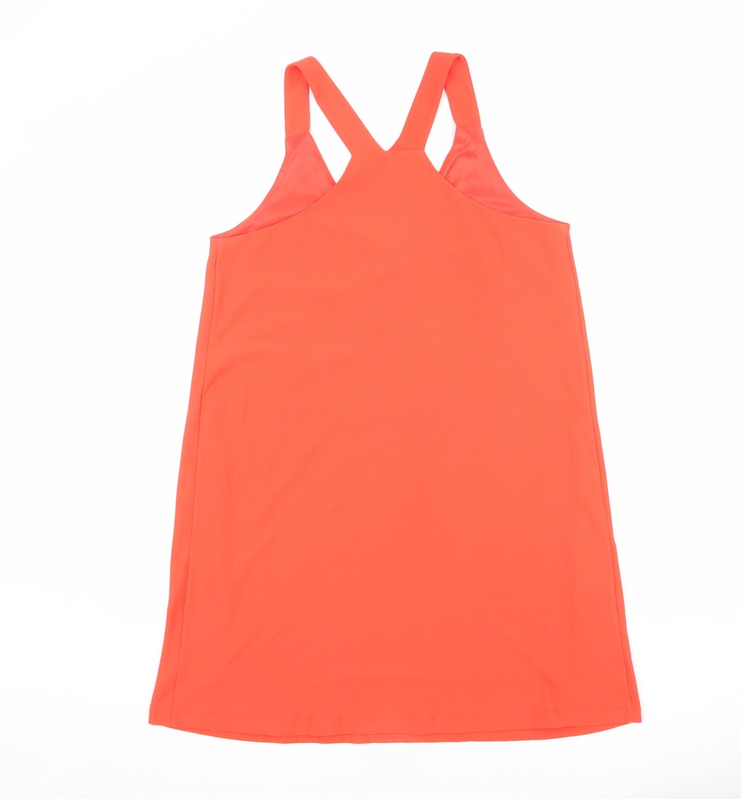 Mango Womens Red Polyester Tank Dress Size M V-Neck Pullover