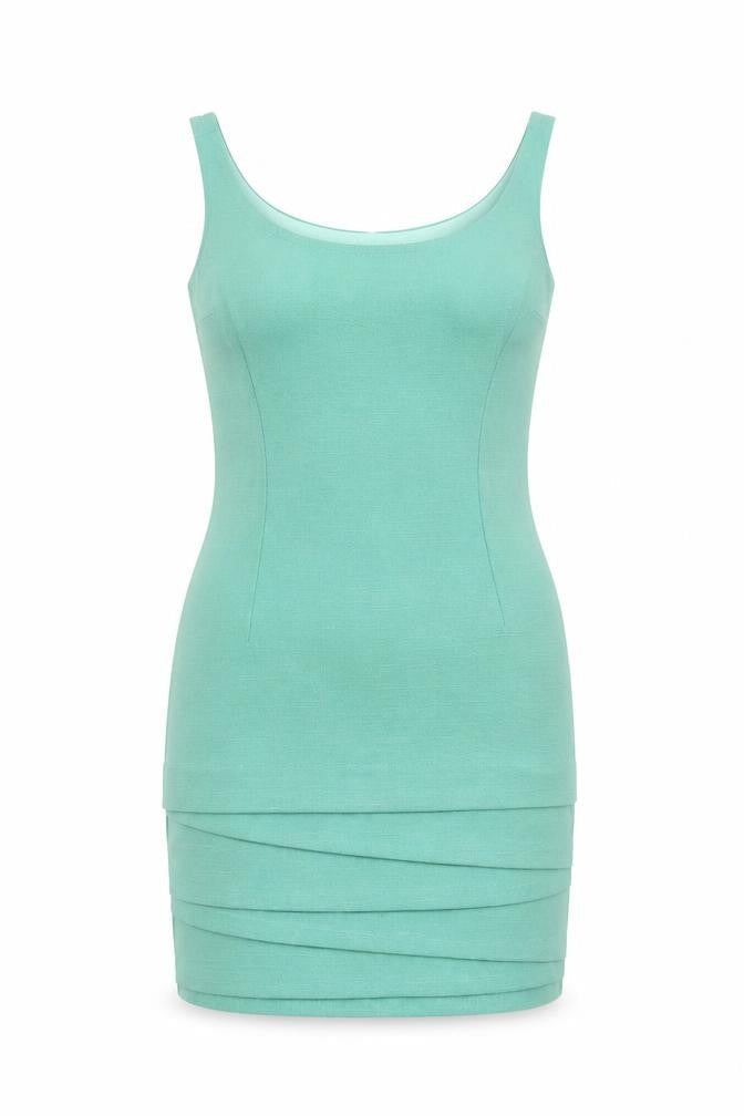 Abigail Porter Womens Green Polyester Mini Size 12 Scoop Neck Zip