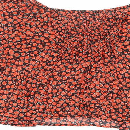 Nasty Gal Womens Multicoloured Floral Polyester Basic Blouse Size 20 Boat Neck