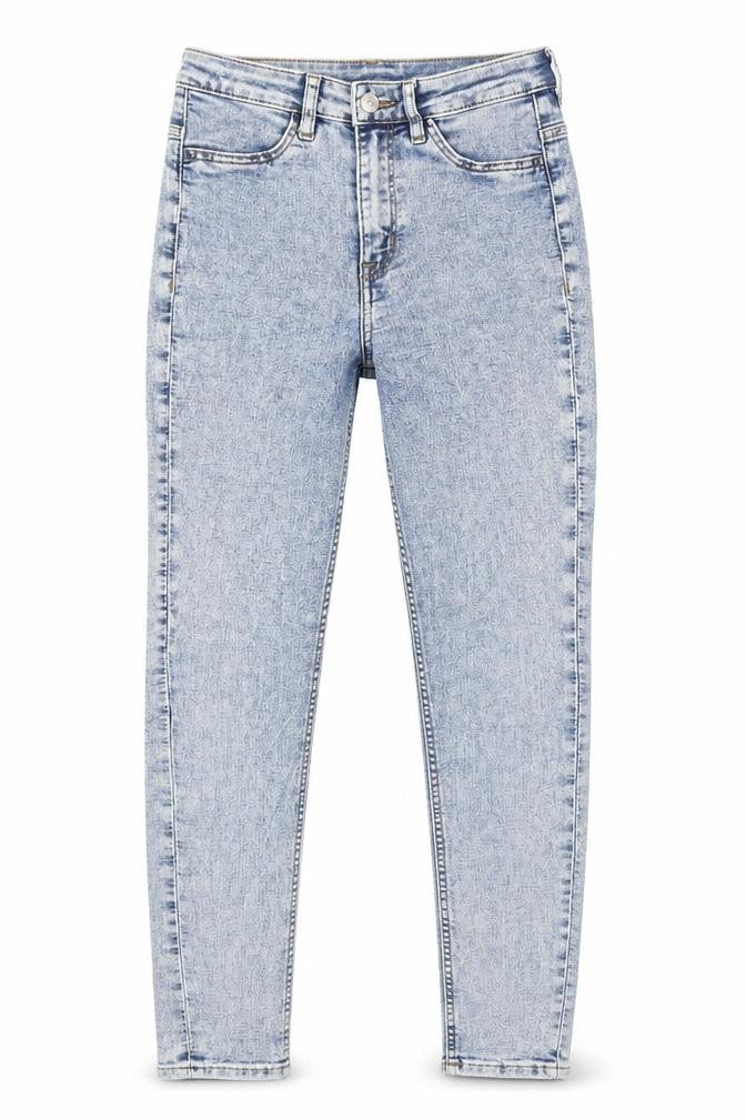 Divided by H&M Womens Blue Cotton Skinny Jeans Size 8 L29 in Regular Zip