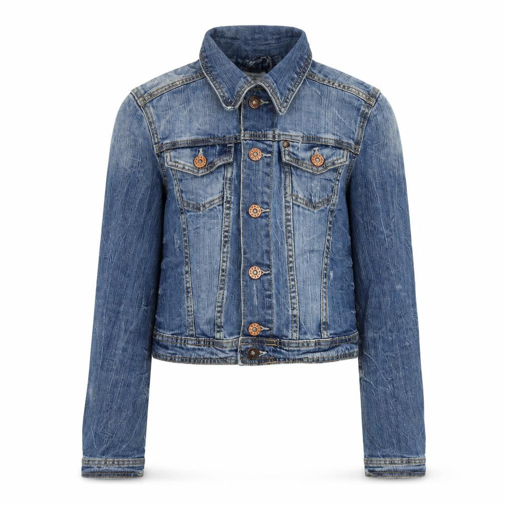 H&M Womens Blue Jacket Size 6 Button