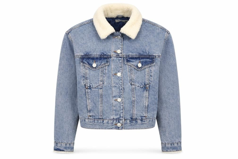 Topshop Womens Blue Jacket Size 10 Button
