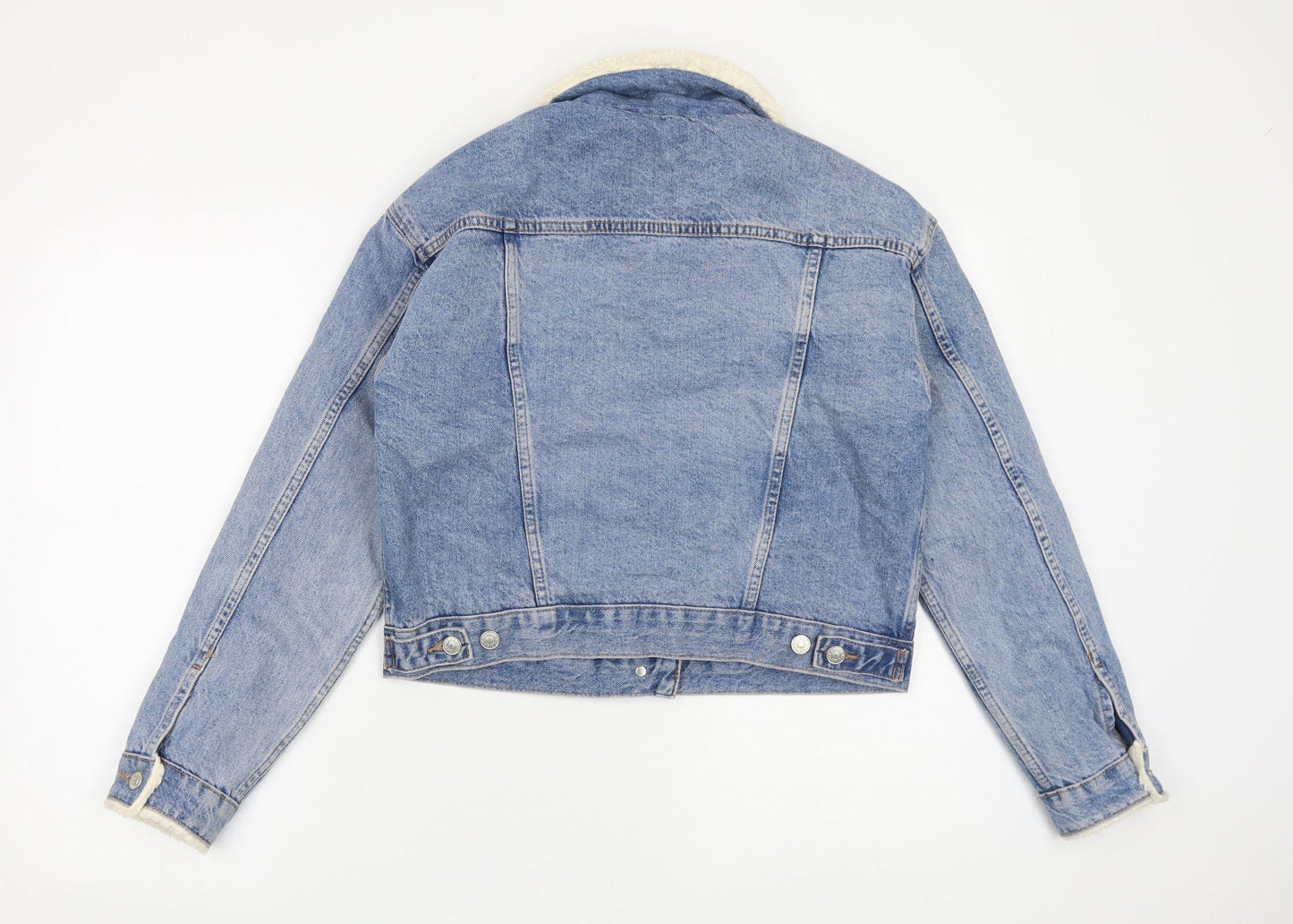 Topshop Womens Blue Jacket Size 10 Button