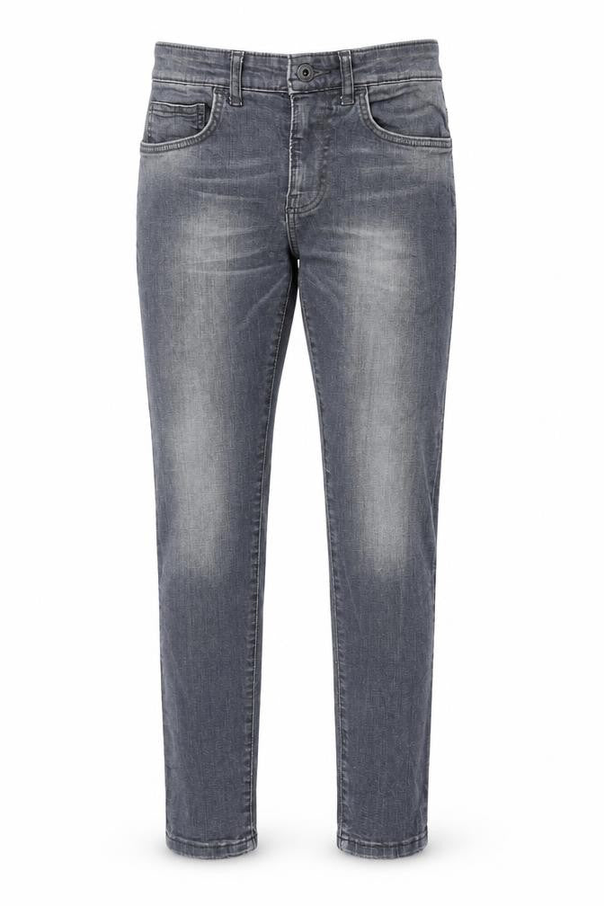 NEXT Mens Grey Cotton Tapered Jeans Size 28 in L28 in Slim Zip