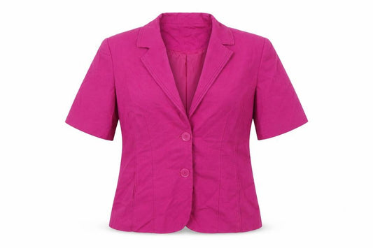 Bonmarché Womens Purple Linen Jacket Suit Jacket Size 12 Button