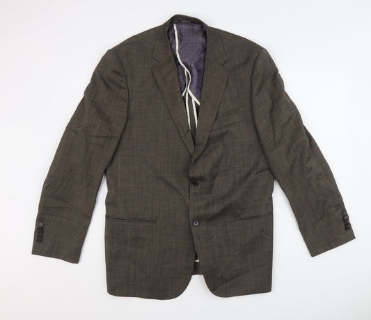 Sacoor Mens Grey Wool Jacket Blazer Size 54 Regular - Five button sleeve