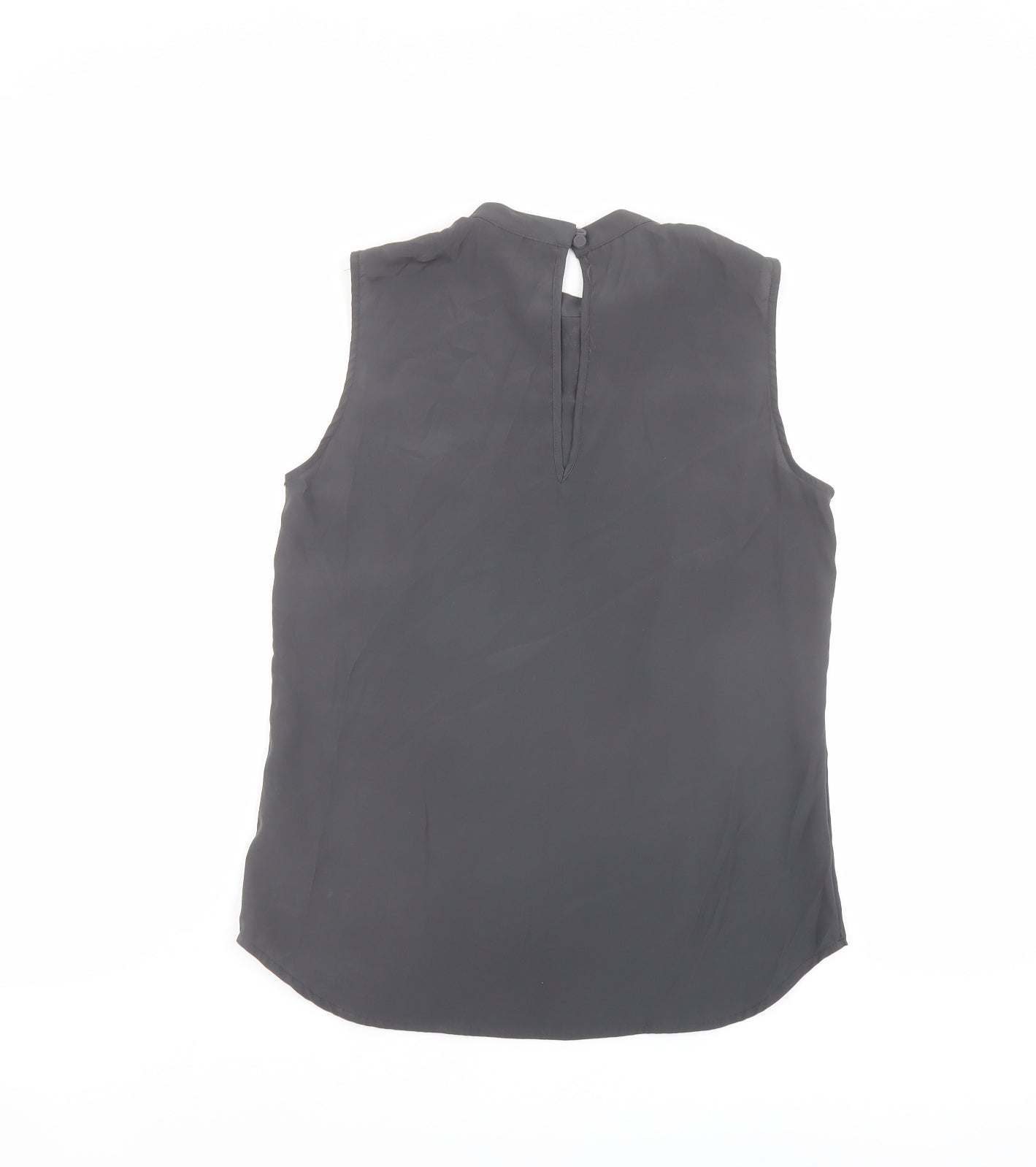 H&M Womens Grey Polyester Basic Tank Size 8 Round Neck