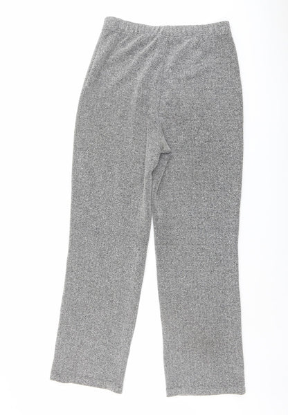 Dash Womens Grey Polyester Trousers Size 10 L27 in Regular