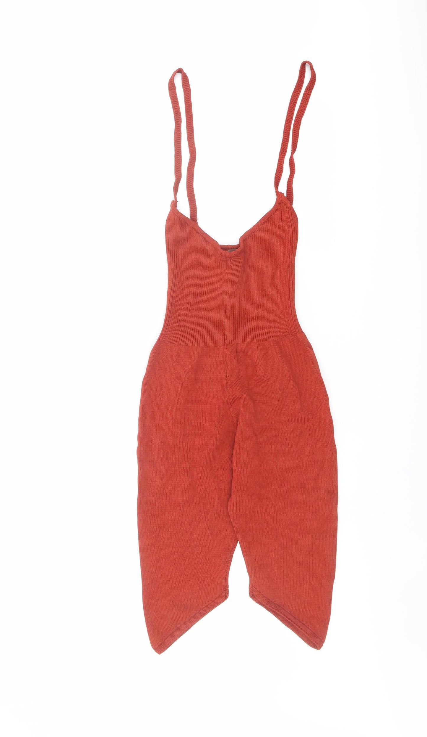 Ruve Womens Red Acrylic Bodysuit One-Piece Size M Pullover