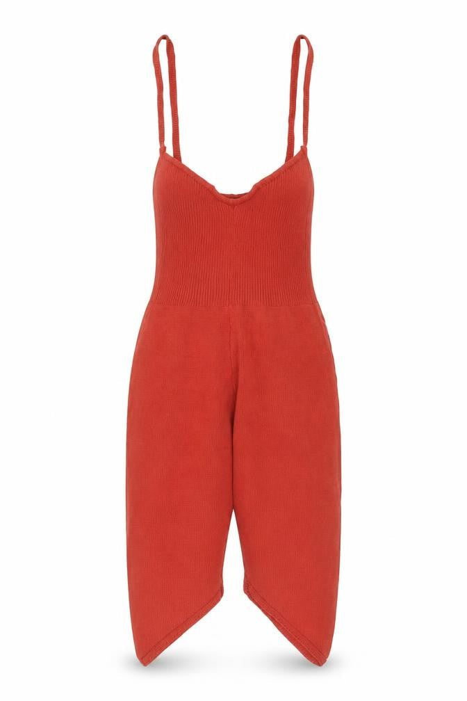 Ruve Womens Red Acrylic Bodysuit One-Piece Size M Pullover