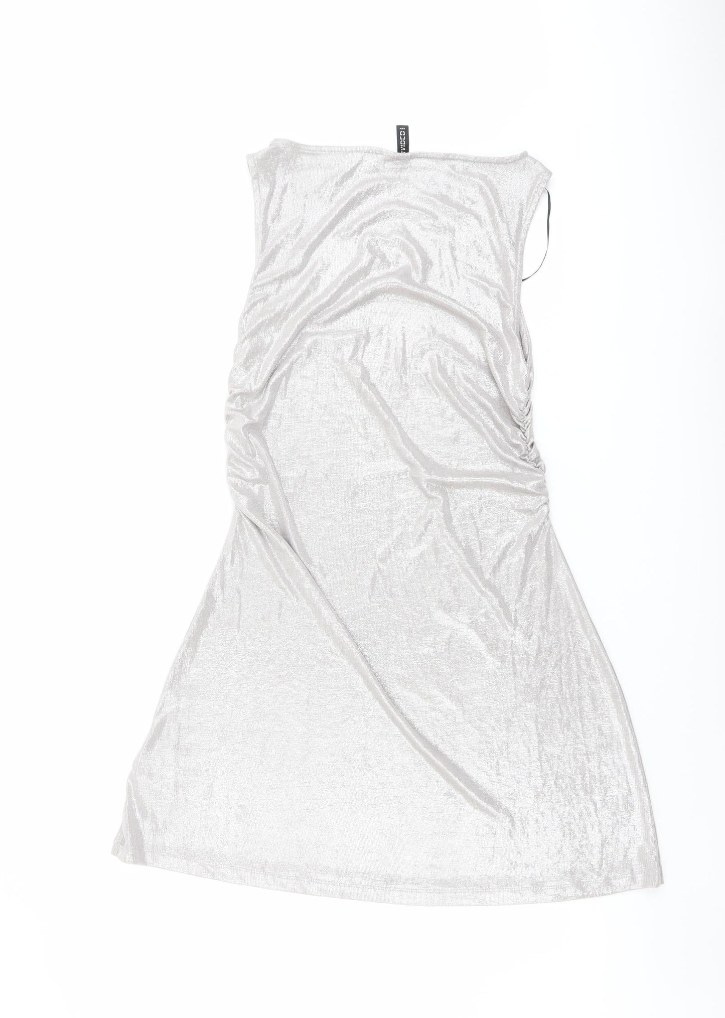H&M Womens Grey Polyester A-Line Size M Boat Neck Pullover