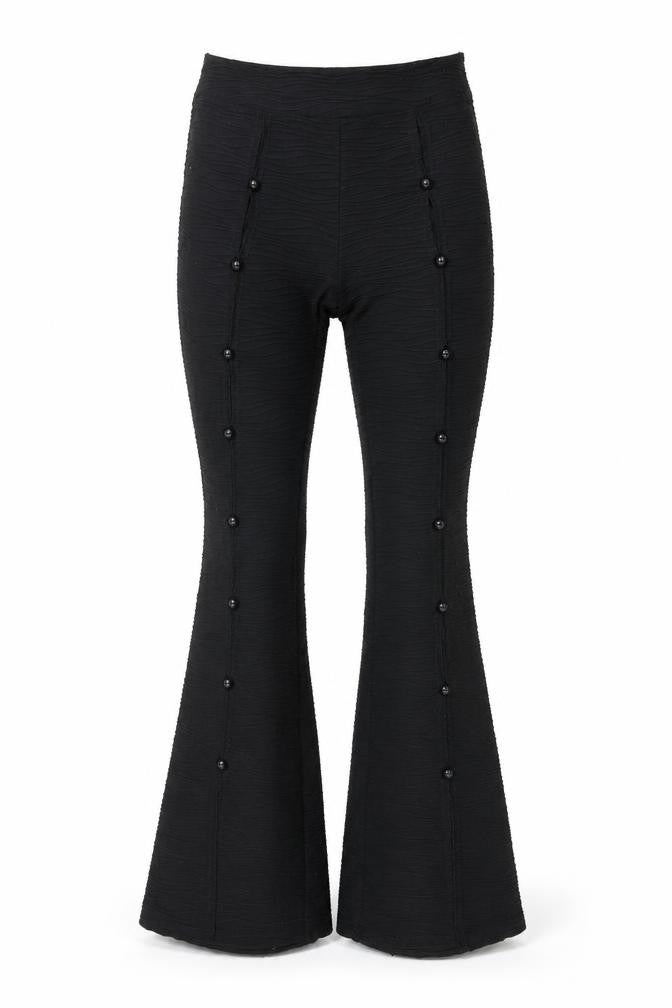 Solado Womens Black Polyester Trousers Size S L33 in Regular Zip
