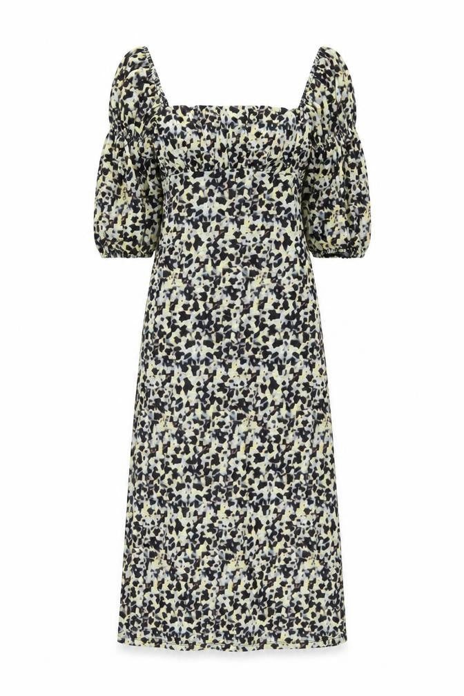 Topshop Womens Multicoloured Animal Print Polyester A-Line Size 8 Square Neck Pullover