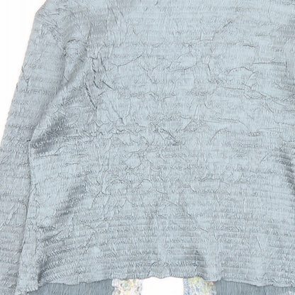 East Womens Green Polyester Basic Blouse Size M V-Neck