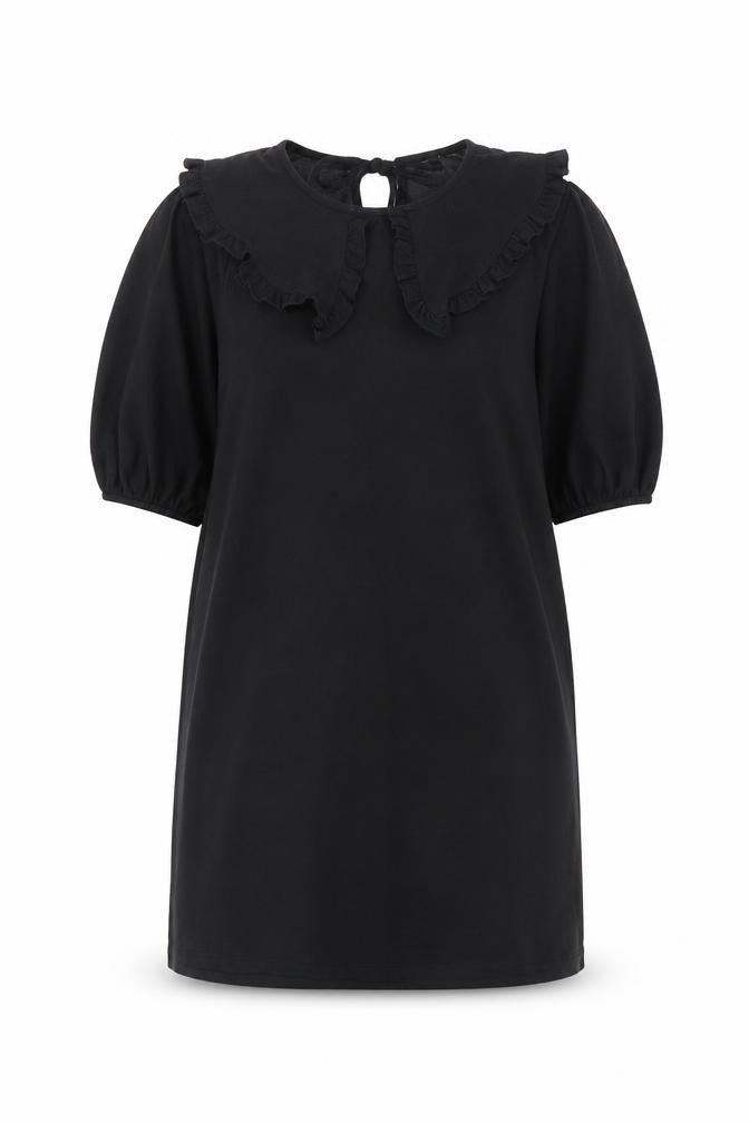 Zara Womens Black Polyester A-Line Size S Collared Pullover