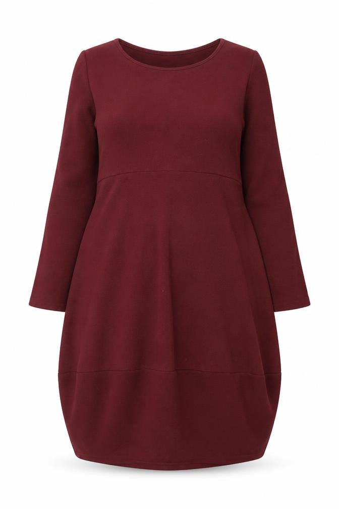 Audate Womens Red Polyester Shift Size L Round Neck Pullover