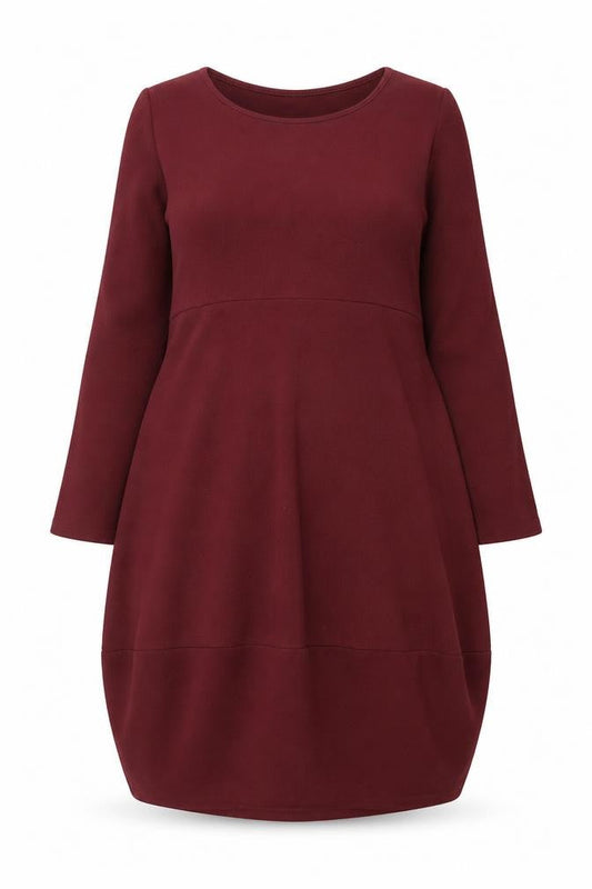 Audate Womens Red Polyester Shift Size L Round Neck Pullover