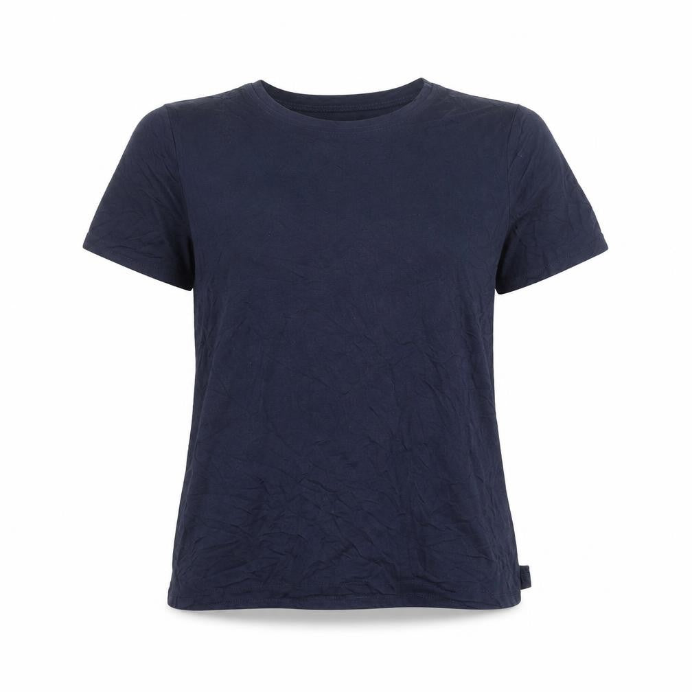 Oasis Womens Blue Viscose Basic T-Shirt Size S Round Neck
