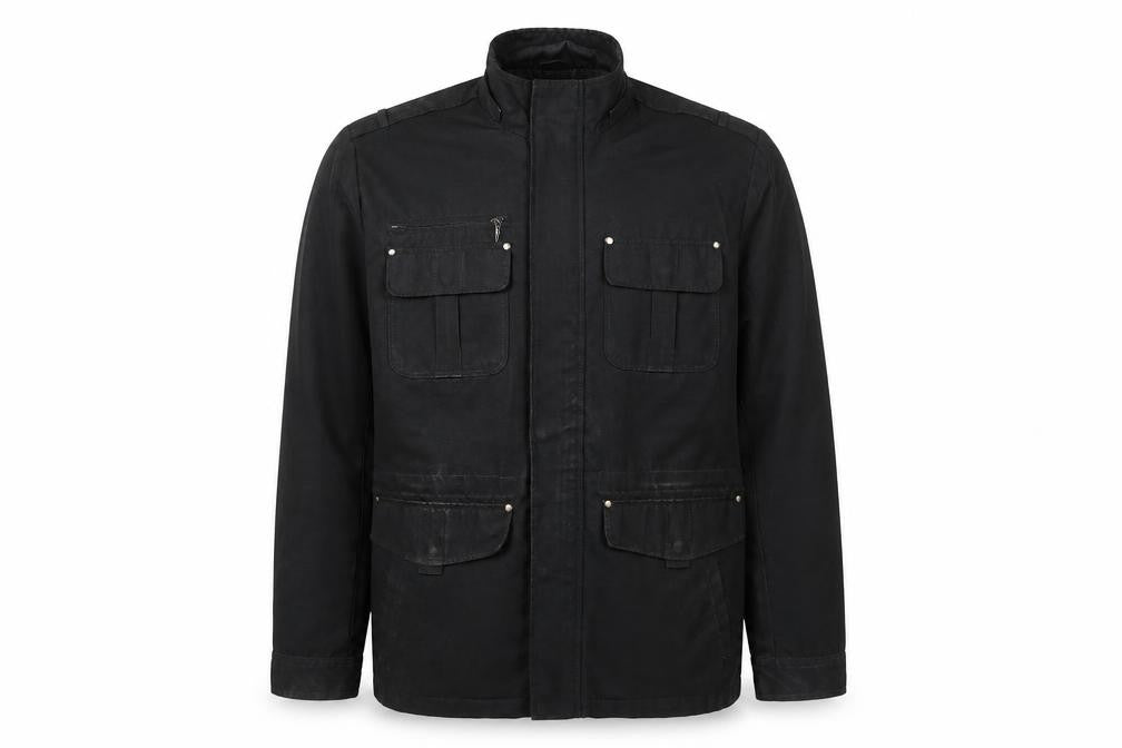 Kenneth Cole Reaction Mens Black Pea Coat Coat Size L Zip