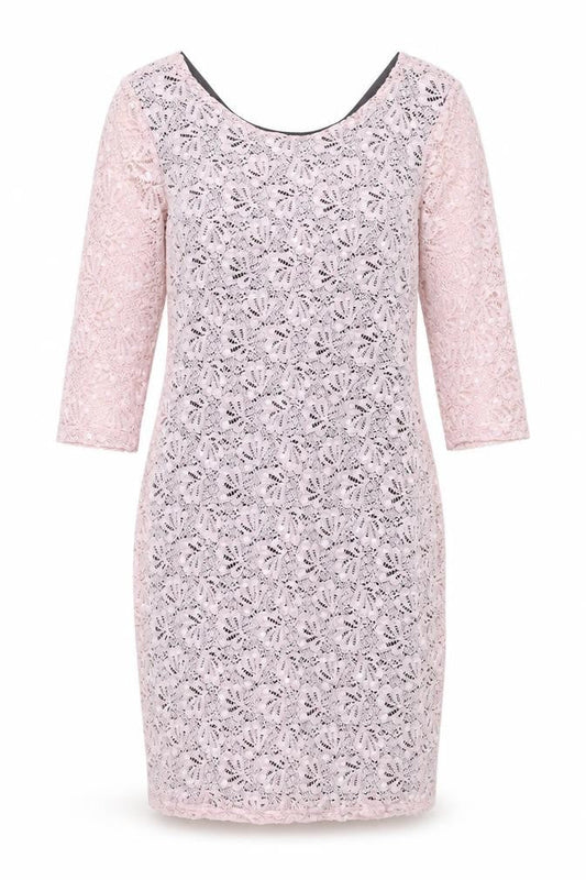 Miss Selfridge Womens Pink Polyester Pencil Dress Size 10 Boat Neck Zip