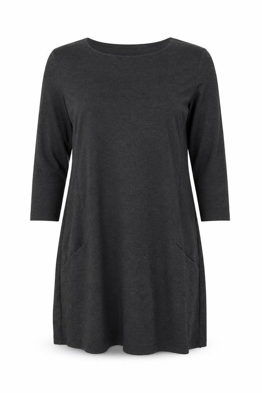 H&M Womens Grey Polyester Shift Size L Round Neck Pullover