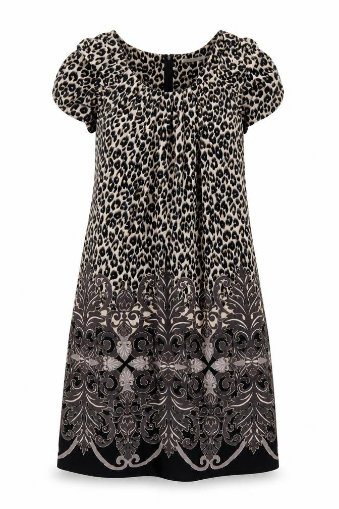 Wallis Womens Multicoloured Geometric Polyester A-Line Size 14 Round Neck Zip
