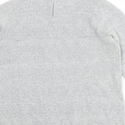 Dorothy Perkins Womens Grey Crew Neck Acrylic Pullover Jumper Size 12
