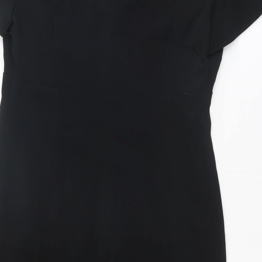 Windmoor Womens Black Polyester A-Line Size 14 V-Neck Zip