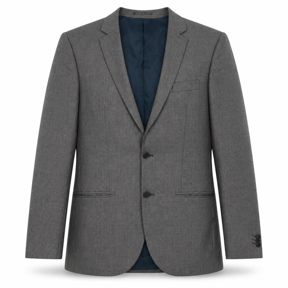 River Island Mens Grey Polyester Jacket Suit Jacket Size 40 Regular