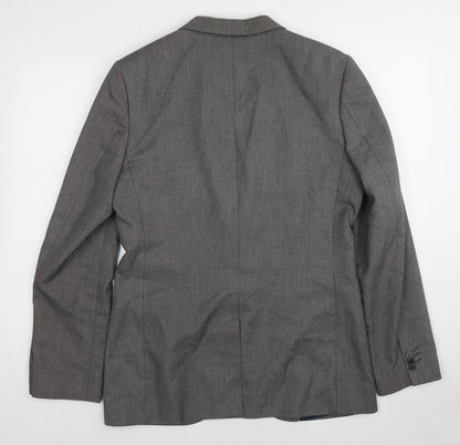 River Island Mens Grey Polyester Jacket Suit Jacket Size 40 Regular
