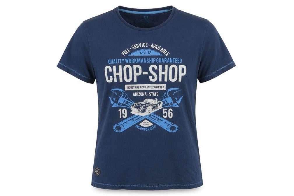 The Shore Womens Blue Cotton Basic T-Shirt Size M Round Neck - Chop-Shop
