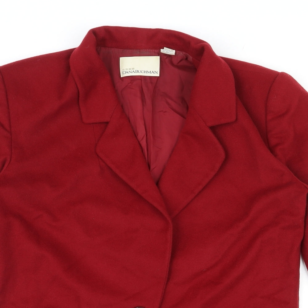 Dana Buchman Womens Red Jacket Blazer Size 4 Button