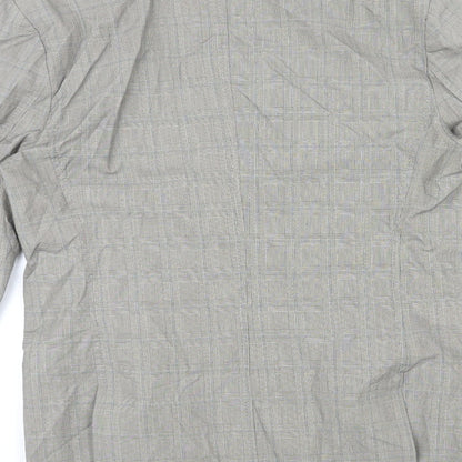Brand and care label for French Connection men’s grey plaid cotton jacket suit jacket, size 40, regular