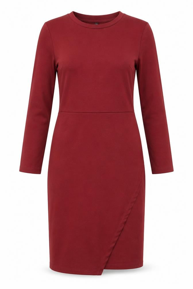 Only Womens Red Polyester A-Line Size L Crew Neck Pullover