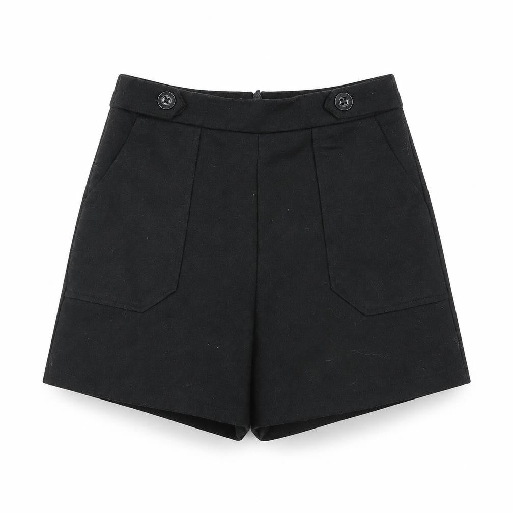 RUBY Womens Black Cotton Sailor Shorts Size 25 in L3 in Regular Button