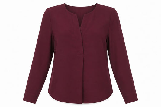 Marks and Spencer Womens Purple Polyester Basic Blouse Size 6 V-Neck