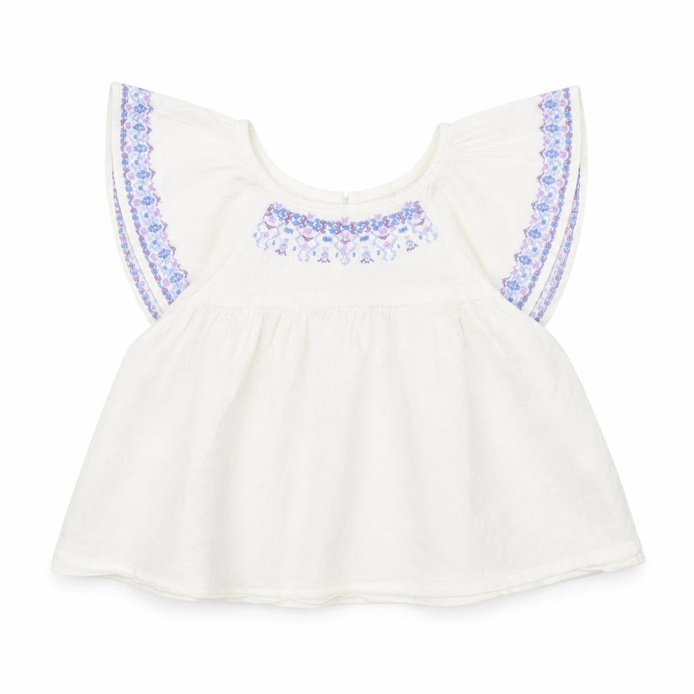 Gap Girls White 100% Cotton Basic Blouse Size 3 Years Round Neck Button