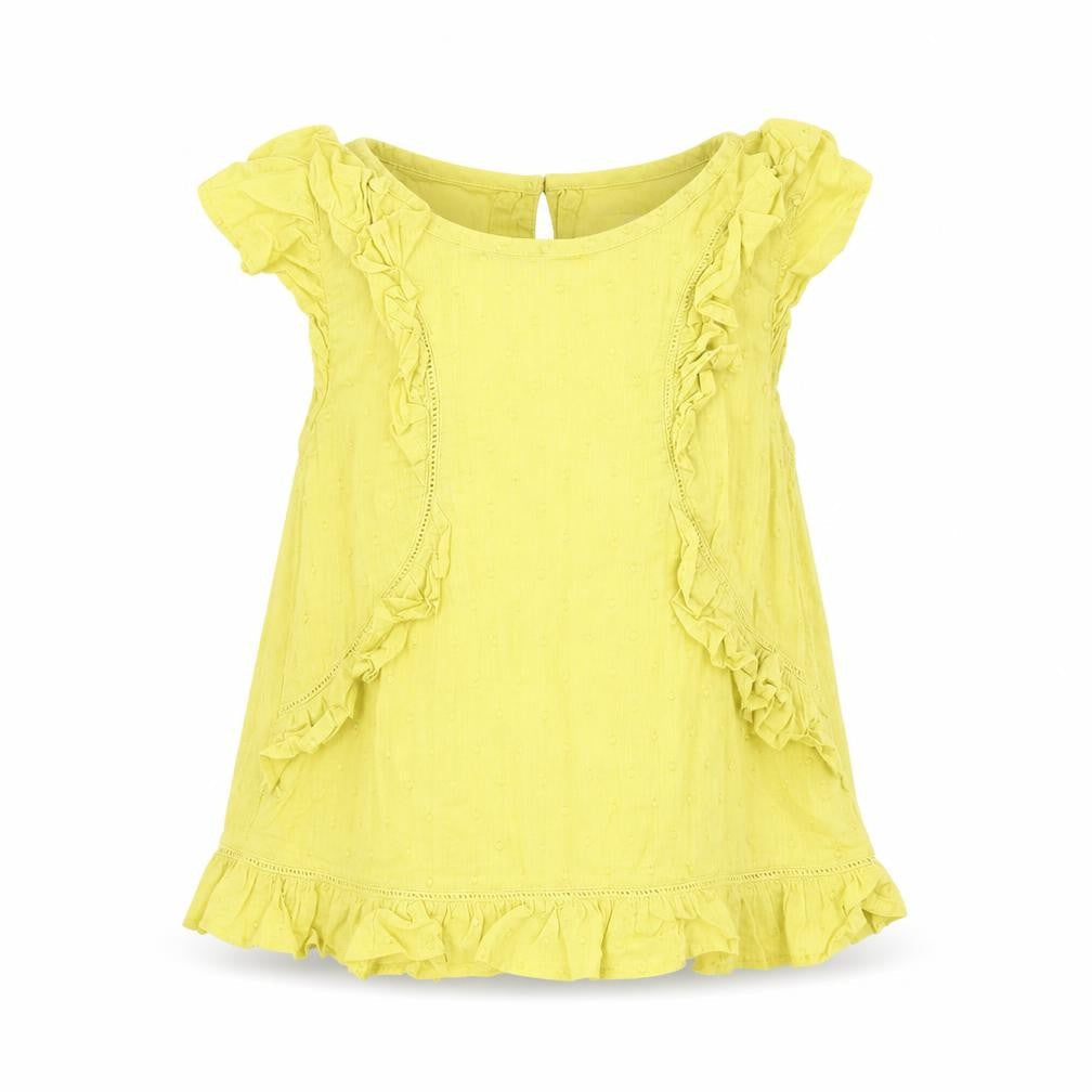 NEXT Girls Green 100% Cotton Basic Tank Size 4 Years Round Neck Button
