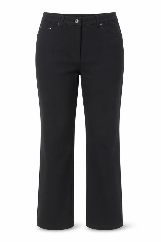 Bisón Womens Black Polyester Trousers Size 12 L31 in Regular Zip