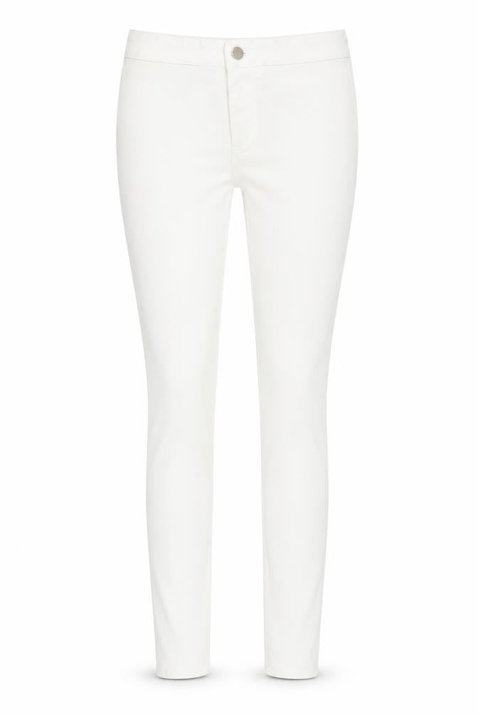 Denim & Co. Womens White Cotton Skinny Jeans Size 8 L28 in Regular Zip
