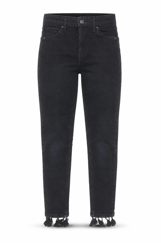 Topshop Womens Blue Cotton Tapered Jeans Size 25 in L30 in Regular Zip
