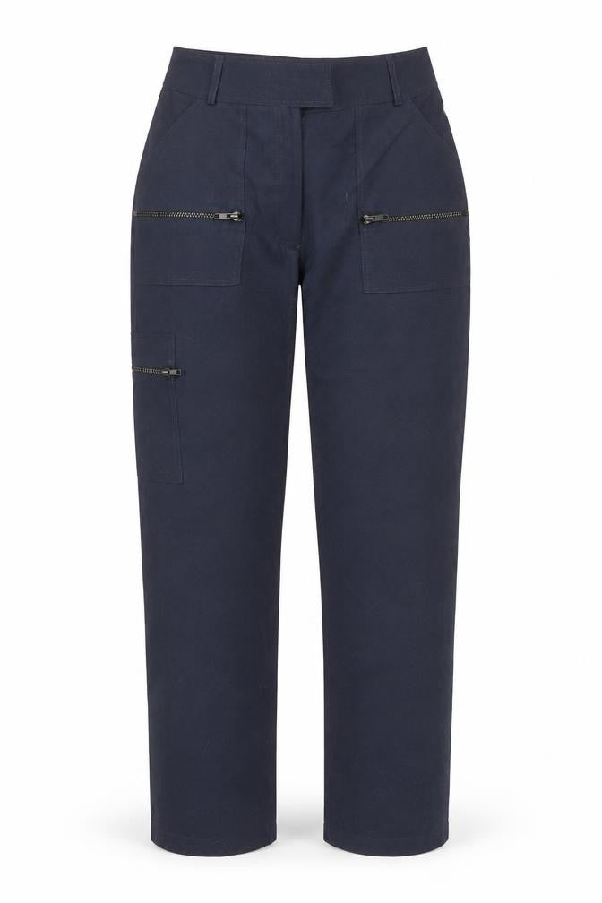 Clockhouse Womens Blue Polyester Trousers Size 8 L32 in Regular Zip