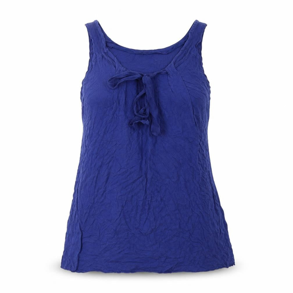Velvet Womens Blue Cotton Basic Tank Size M Scoop Neck
